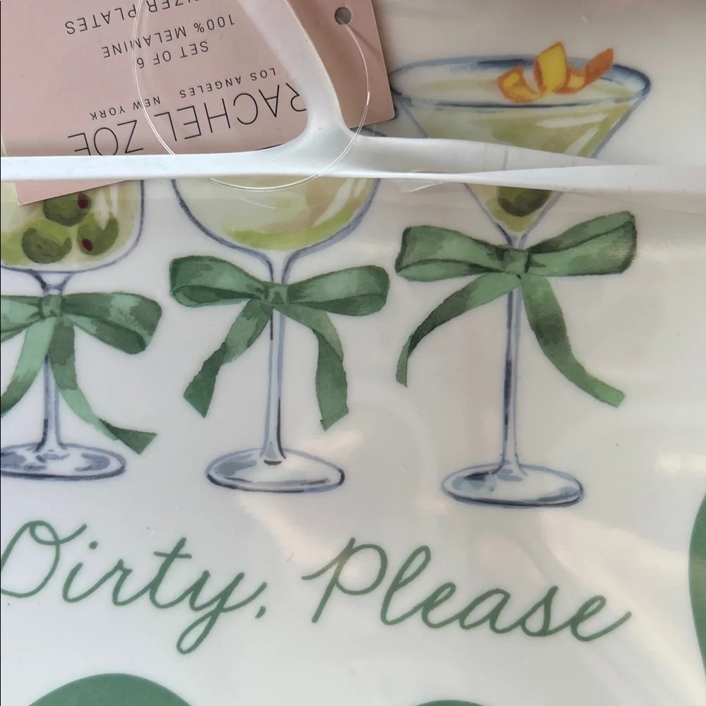 Whimsical Melamine Appetizer Plates: Set of 6